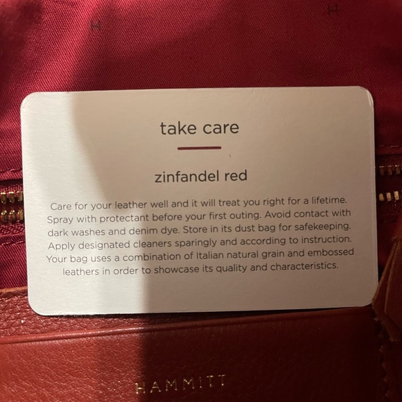 Hammitt Bryant Zinfandel Red Crossbody Bag with Multicolor Strap - Picture 6 of 8